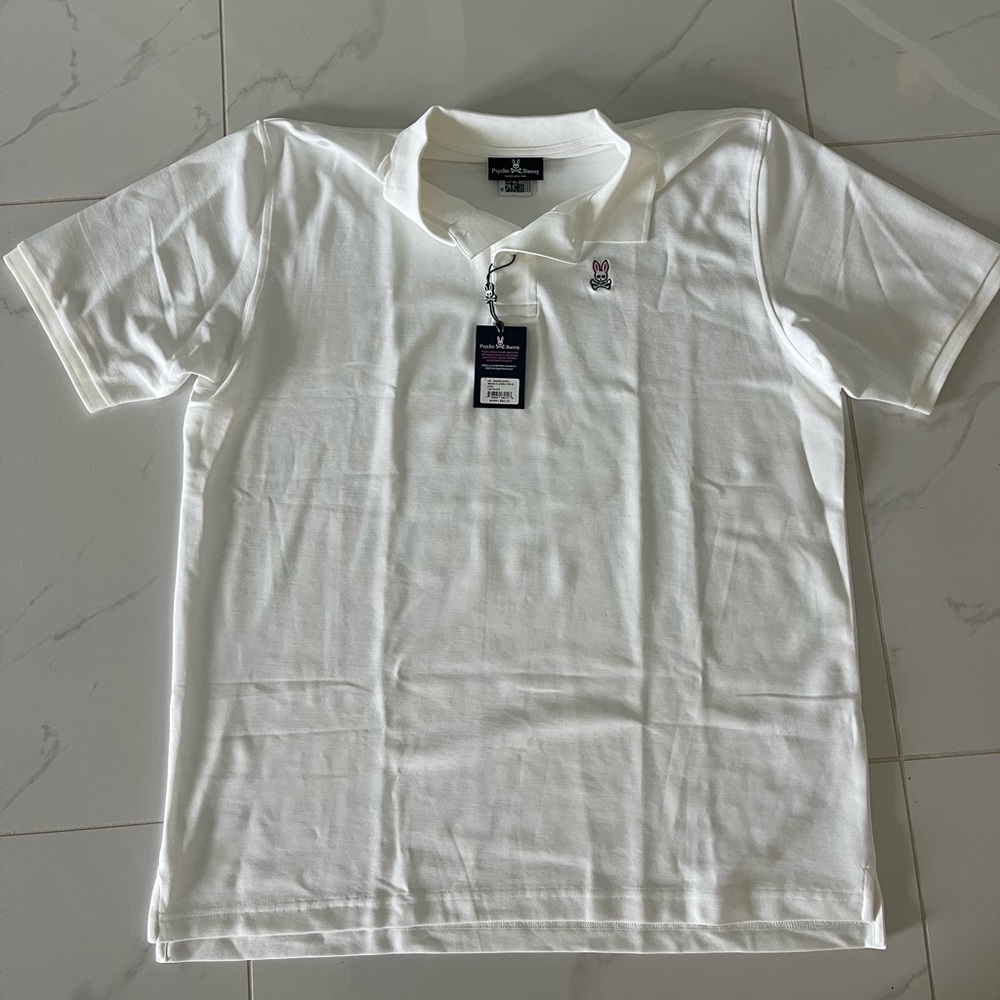 Psycho Bunny Men’s Classic Polo 3XL White - Brand New/Tags Attached